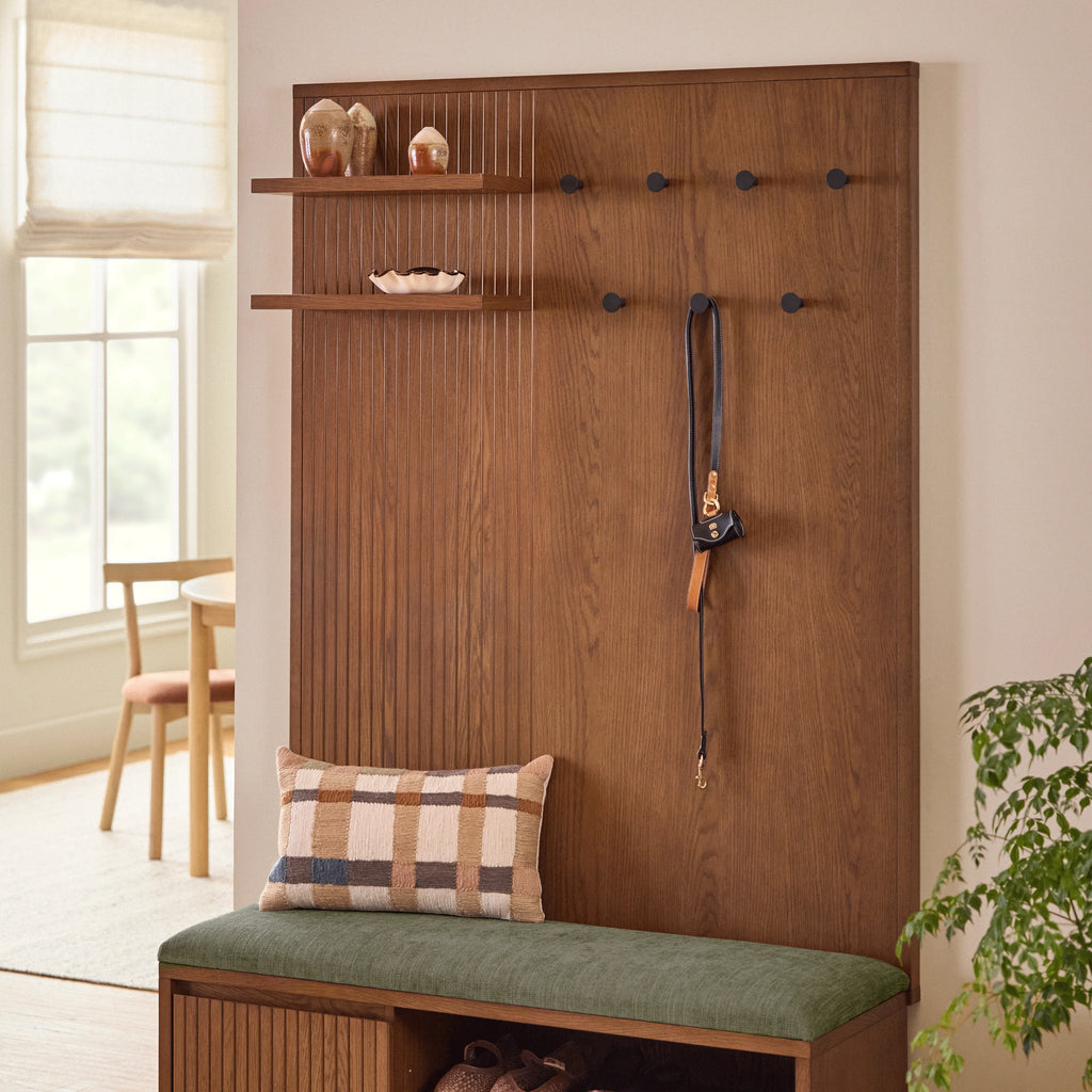Fluted Entryway Hall Cabinet