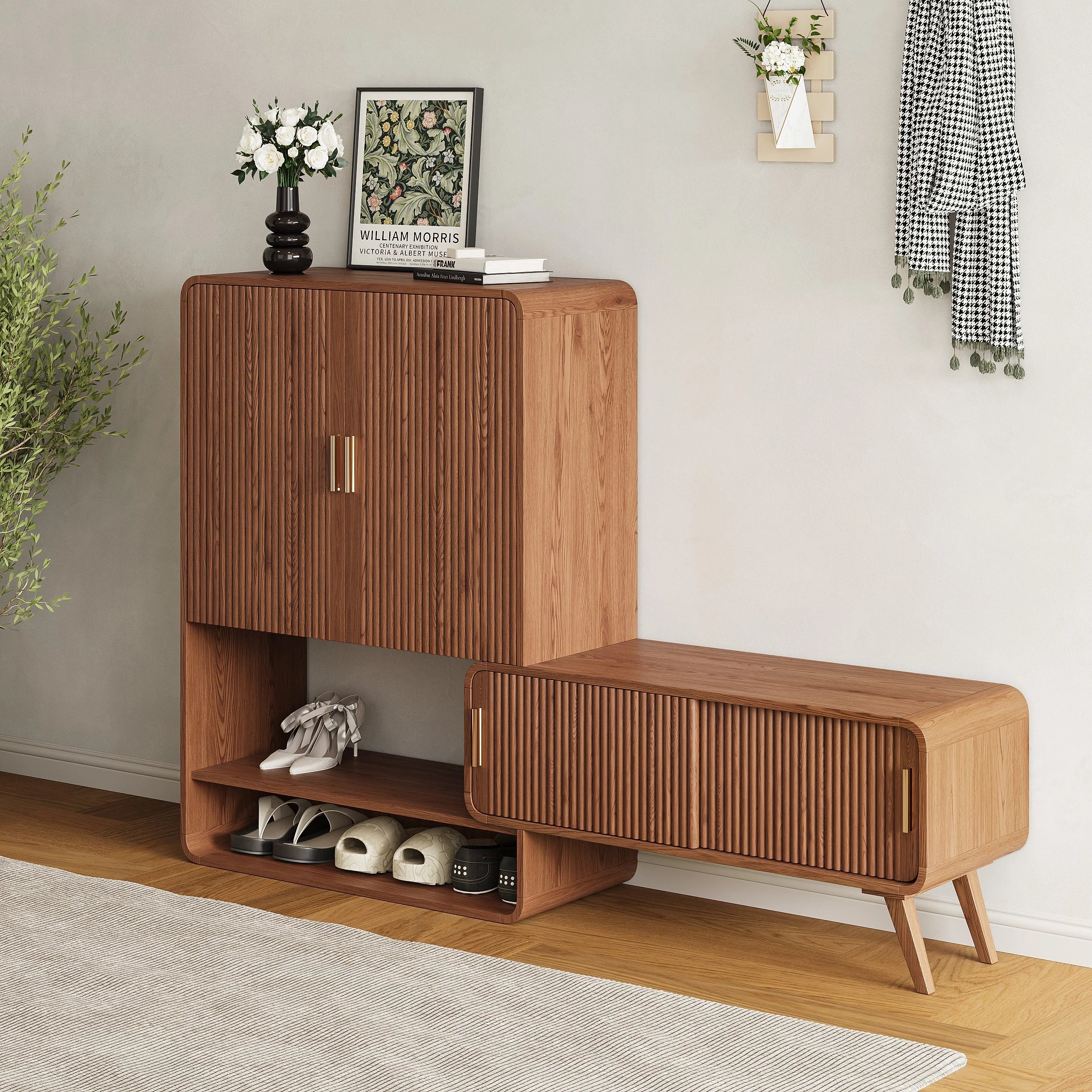 Ribbed Shoe Cabinet