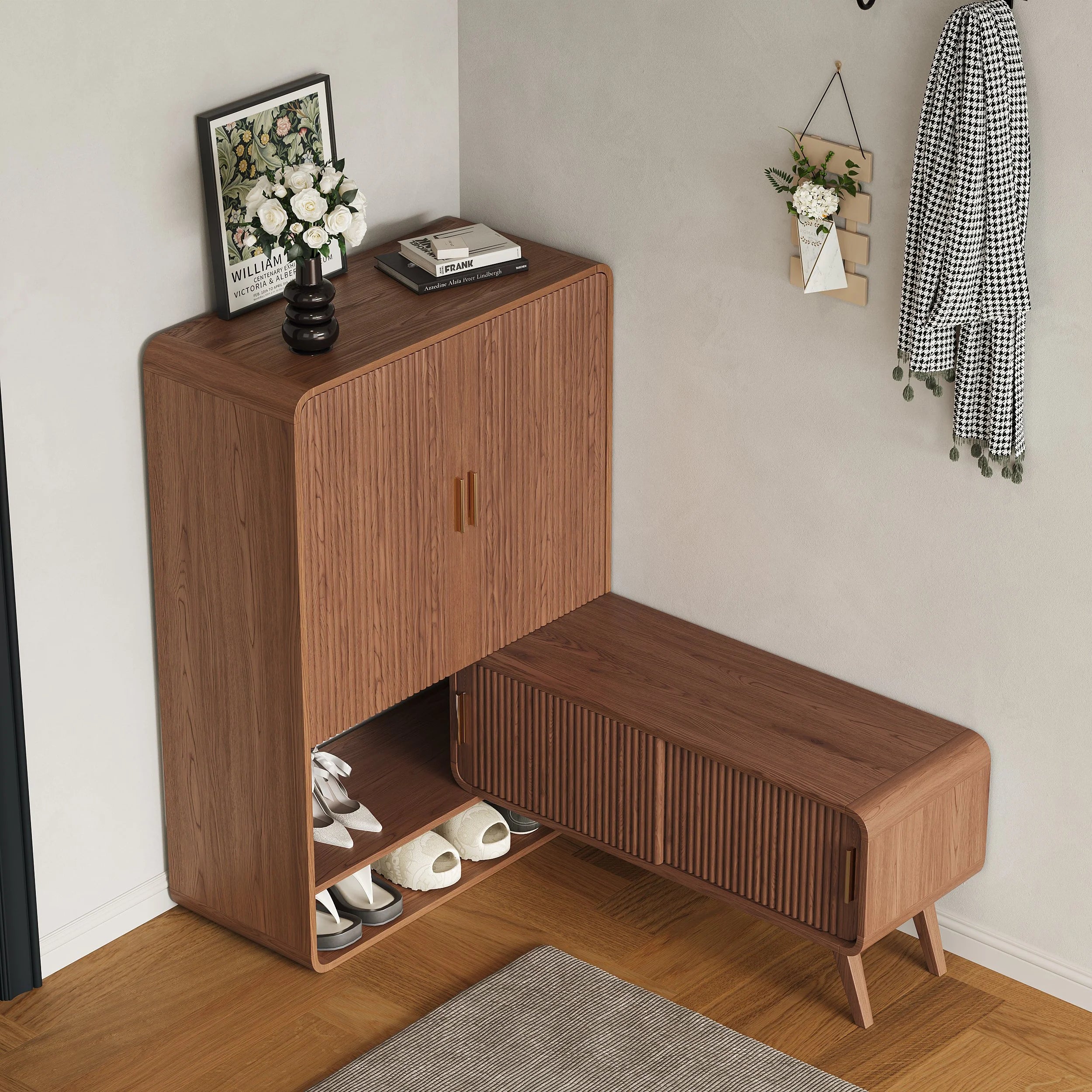 Ribbed Shoe Cabinet